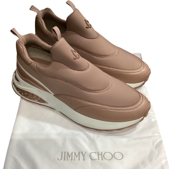Jimmy Choo Memphis Leather Low Top Trainers Sneakers Size 43 - Picture 1 of 16
